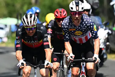 Quinn Simmons in fuga insieme a Tim Wellens ©Lidl-Trek