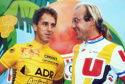 Greg Lemond e Laurent Fignon al leggendario Tour de France 1989