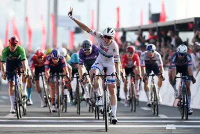 Seconda vittoria al UAE Tour per Tim Merlier ©Soudal Quick-Step/GettySport