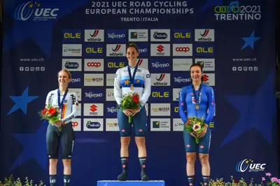 Vittoria Guazzini, campionessa europea under 23 nel 2021, a caccia della prima medaglia da élite ©UEC Cycling