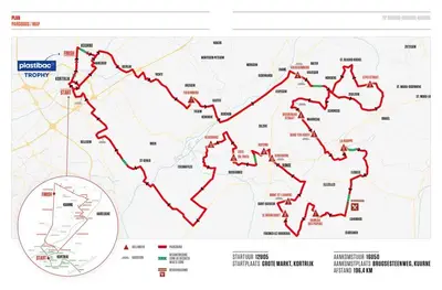 La planimetria della Kuurne - Bruxelles - Kuurne 2024