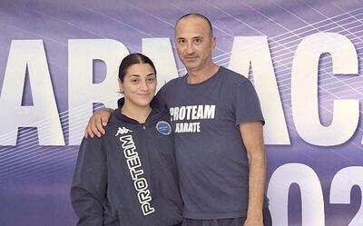 Gemma Di Bari con il suo allenatore