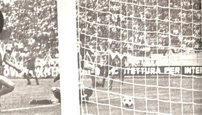 Il gol di Jacomuzzi in Taranto-Brindisi 1-1 dell'8 giugno 1976, ultima sfida in Serie B