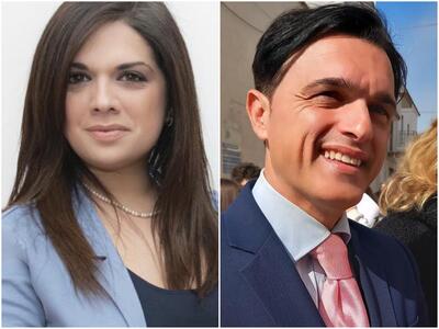 Giusy Calviello, assessore alla pubblica istruzione, e Vincenzo Zagaria, assessori ai lavori pubblici