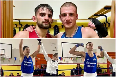 In alto, Nicolas Santoro (a dx). In basso, da sx: Rafat Helal e Antonio Palmitesta