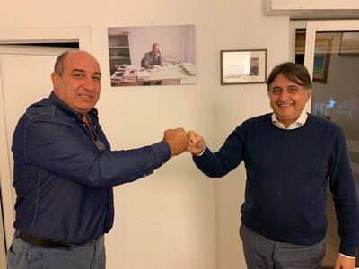 Da sx: Giuliano Di Maglie (Pattinaggio artistico Taranto) e Fabio Tagarelli (Fomdazione Taranto 25)