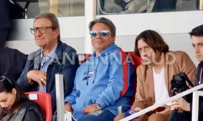 Eziolino Capuano sugli spalti del Viviani di Potenza (foto Massimo Todaro / Antenna Sud)