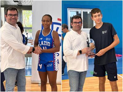 I rappresentanti, femminile e maschile, delle squadre del Lazio