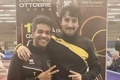 Federico Alfonso Rodia (dx) con William Venza