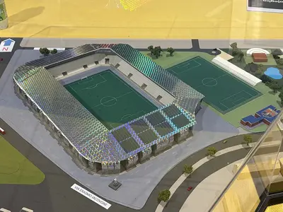 Il plastico presentato dal club rossoblu