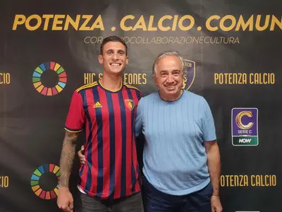 Cristian Riggio con il presidente Macchia