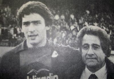 C1 - 08/01/84: Taranto-Messina 2-0, tecnico Giammarinaro con Giorgio Carrer, autore della doppietta