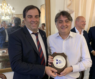 Presidenti: Fabio Tagarelli (dx) per Fondazione Taranto25 e Flavio Musolino per la Sezione di Taranto della Lega Navale Italiana