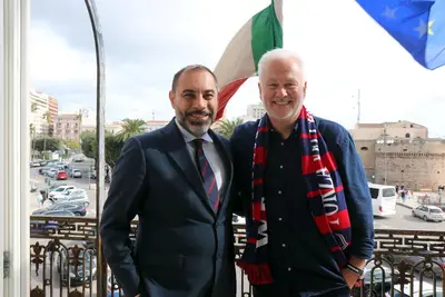 Il sindaco Rinaldo Melucci con Mark Campbell