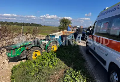 Incidente stradale sulla Pulsano-San Giorgio Ionico (foto Francesco Manfuso)