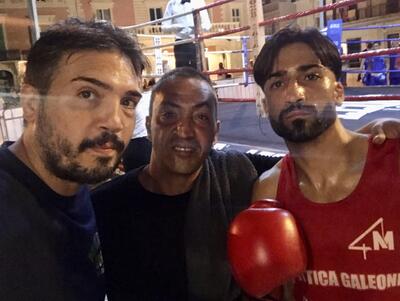 Da sx: i tecnici Quero e D’Arcangelo con Gaetano Barbati