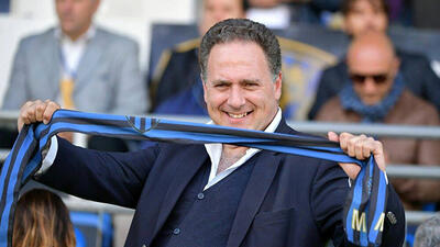 Benedetto Mancini quando era presidente del Latina