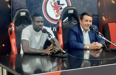 Tounkara con il presidente Canonico