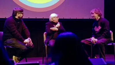 Da sx: Tonio D’Angelo, Nino D’Angelo e Michele Riondino