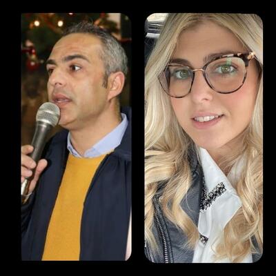 Cosimo Minzera (coordinatore Ass. P.E.R.) e Sonia Fornaro (consigliere commissione pari opportunità comune Taranto)