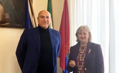 Il Comandante Antonio Orefice con il Commissario Giuliana Perrotta