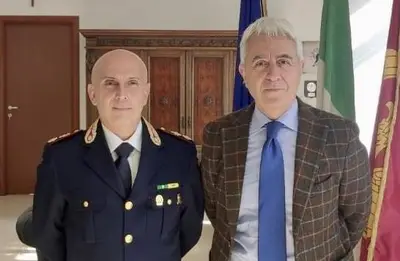 Da sx: Maurizio Scialpi e il questore Massimo Gambino