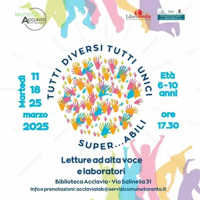Laboratorio di lettura per bambini alla Biblioteca Acclavio