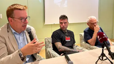 Valerio Cecinati, Fedez e Carlo Rienzi (foto Massimo Todaro)