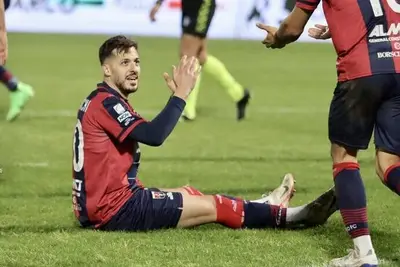 Michael De Marchi, attaccante del Taranto (foto Massimo Todaro)