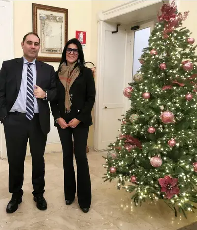 Il sindaco Rinaldo Melucci con la consigliera Stefania Fornaro