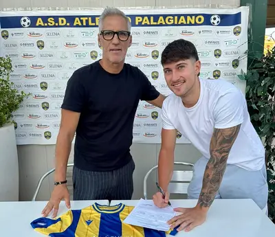 Cosimo Solito con il direttore sportivo Luigi Policarpo