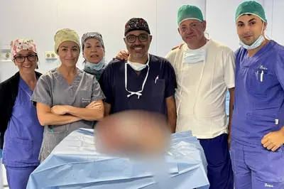 L’equipe medica che ha effettuato l’intervento