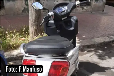 Lo scooter utilizzato per spingere quello rubato