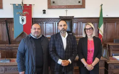 Il Presidente Melucci con Laterza e Salamina