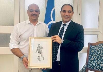 Rodolfo De Molfetta, presidente Aps Taras, con Rinaldo Melucci, sindaco di Taranto