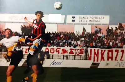 Uno stacco imperioso di Mazzarano in Altamura-Taranto del 6 giugno 1995