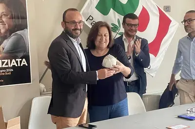 Lucia Annunziata con il sindaco Ciro D’Alò