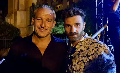Luigi Merico con Gianluca Zambrotta