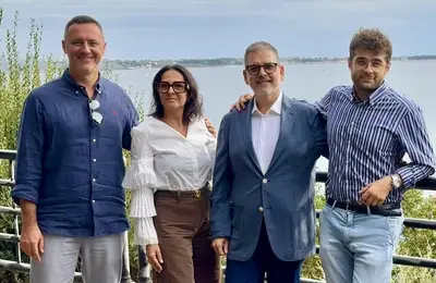 Da sx: Alessandro Mariggiò (segretario), Marcella Candelli (vicepresidente), Gianmichele Divella (presidente), Michele De Siati (tesoriere).