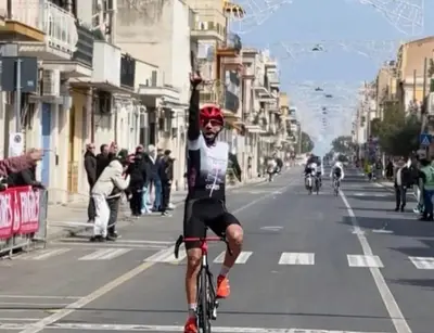 Nino Figura al traguardo