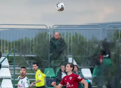 Coppola in tribuna durante l'ultima gara (Foto Anfuso)