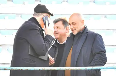Fabio Montesano e Luigi Stompo al De Simone (foto Enna calcio)