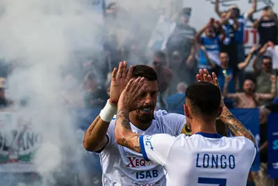 L'esultanza di Maggio (foto Simona Amato)