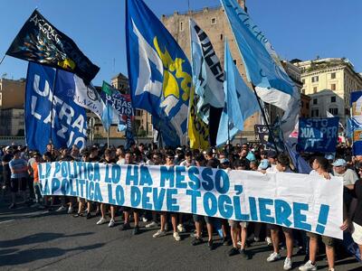 Manifestazione tifosi Lazio