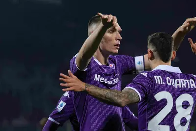 Milenkovic e Martinez Quarta esultano dopo la vittoria contro il Torino. Foto: Vicario/Fiorentinanews.com