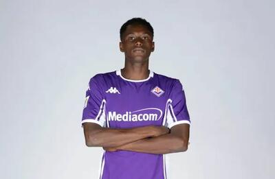 L'attaccante viola Lamine Jallow