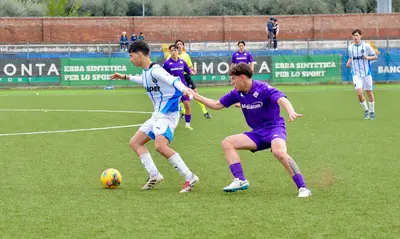 Atzeni con la Fiorentina Under 18 nella finale del Torneo di Viareggio