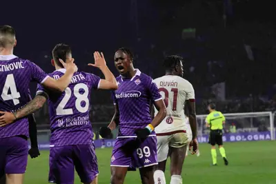 Tutta la gioia di Kouame. Foto: Vicario/Fiorentinanews.com