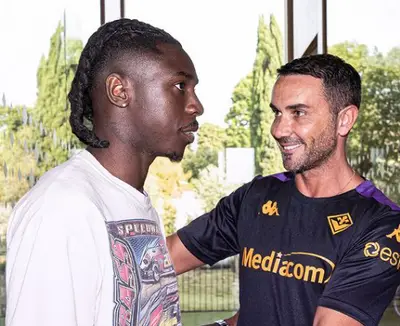 Kean arrivato al Viola Park. Credits: acffiorentina