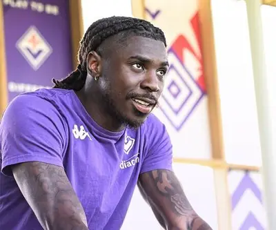 Moise Kean al Viola Park. Foto: Acf Fiorentina